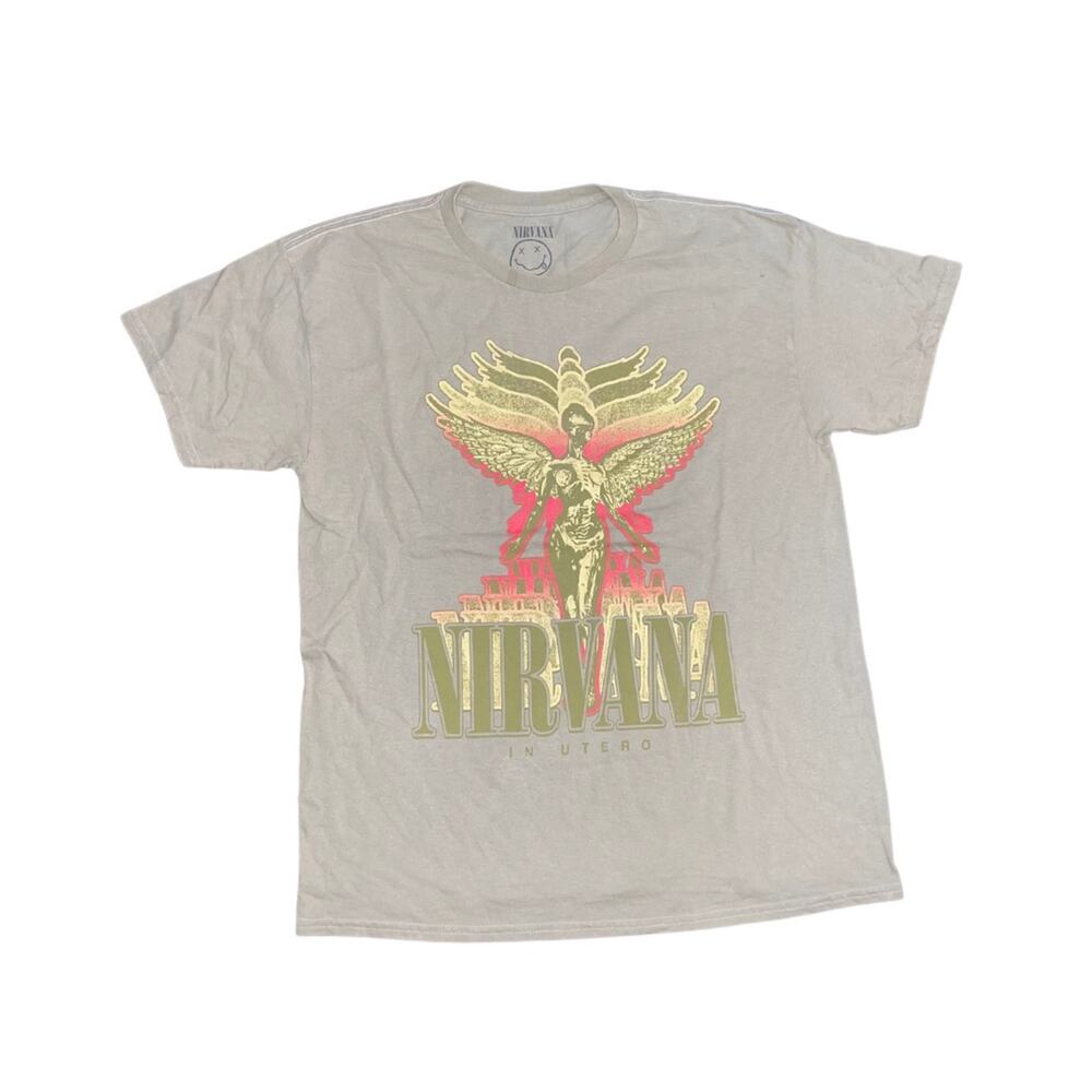 Nirvana In Utero Vintage Band Tee 90's Rock Concert SZ L Goth Punk Grunge
